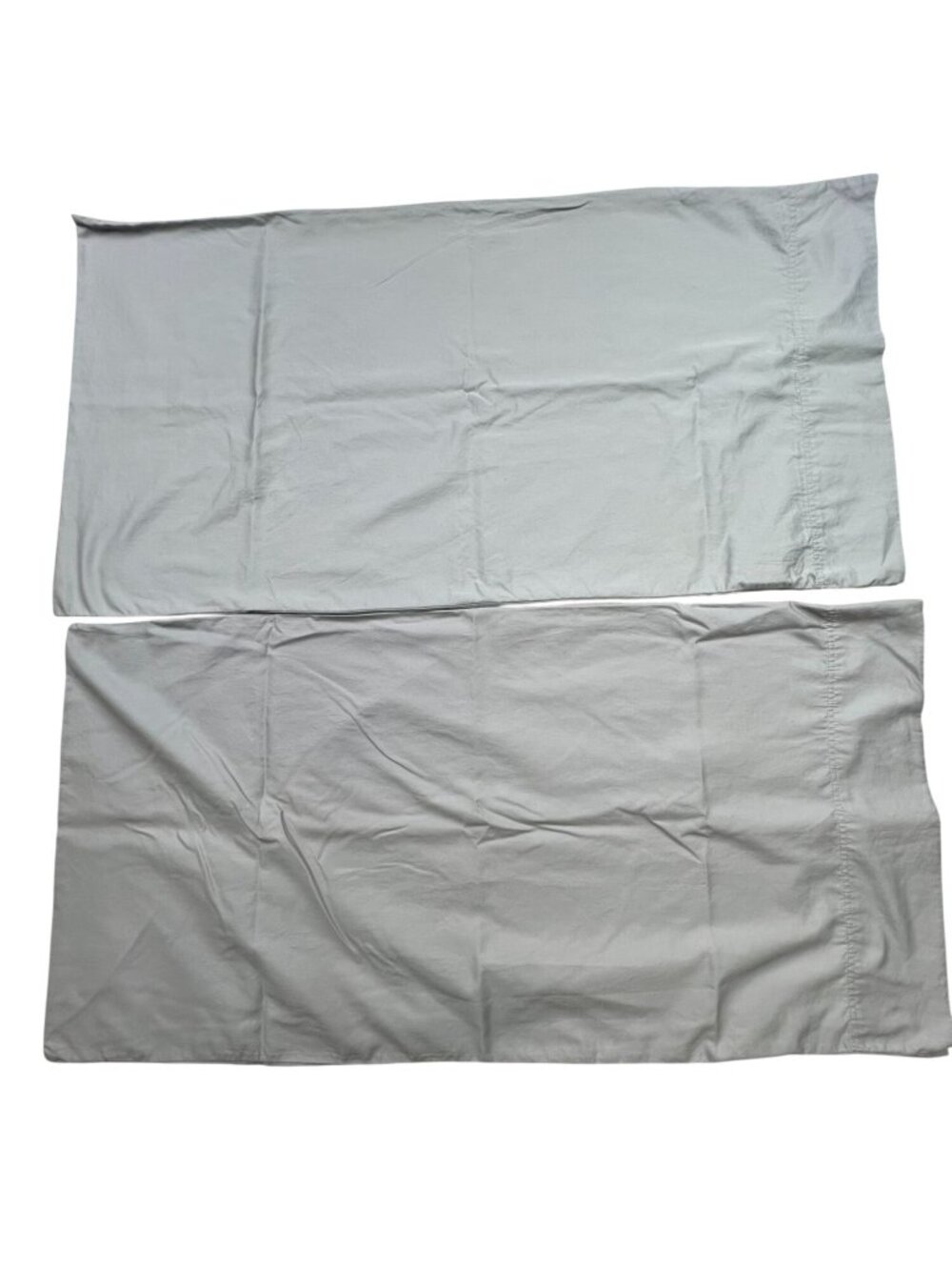 Nestwell 100% Cotton Lightweight King Size Pillowcases Solid Color Gray Set of 2